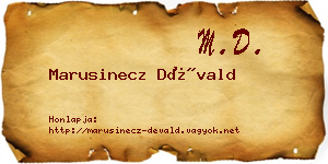 Marusinecz Dévald névjegykártya
